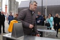 Презентация инновационной технологии оплаты проезда - бесконтактными банковскими картами на Нижегородской канатной дороге