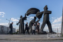 Митингующие на акции против новой маршрутной сети в Нижнем Новгороде