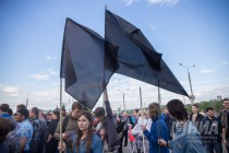 Митингующие на акции против новой маршрутной сети в Нижнем Новгороде