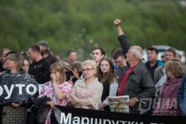 Митингующие на акции против новой маршрутной сети в Нижнем Новгороде