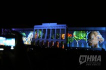 Праздничный фейерверк и мультимедийное шоу в День города в Нижнем Новгороде