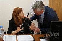 Глава города Нижнего Новгорода Елизавета Солонченко и сити-менеджер Сергей Белов