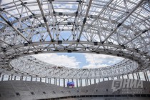 Подрядчик приступил к укладке кровли из светопрозрачного поликарбоната на нижегородском стадионе к ЧМ-2018