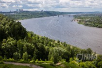 Вид на Оку с откоса в парке Швейцария
