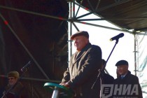 Валерий Шанцев запускает движение по автомобильной части метромоста через Оку в Нижнем Новгороде (2009 год)