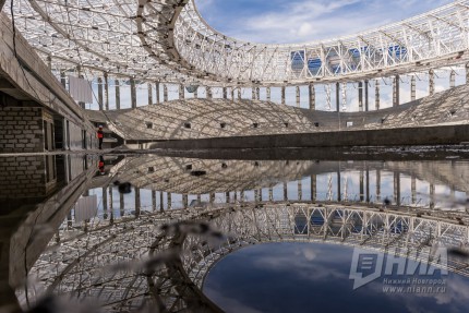 Ход строительства стадиона в Нижнем Новгороде к Чемпионату мира по футболу в 2018 году