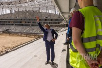 Ход строительства стадиона в Нижнем Новгороде к Чемпионату мира по футболу в 2018 году