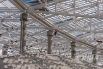 Укладка кровли из светопрозрачного поликарбоната на Стадионе Нижний Новгород