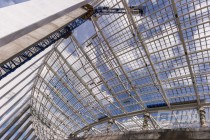 Укладка кровли из светопрозрачного поликарбоната на Стадионе Нижний Новгород