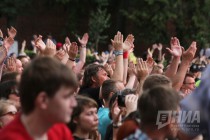 Музыкальный фестиваль Рок чистой воды на площади Минина и Пожарского в Нижнем Новгороде