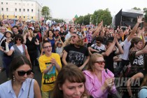 Музыкальный фестиваль Рок чистой воды на площади Минина и Пожарского в Нижнем Новгороде