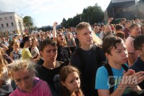 Музыкальный фестиваль Рок чистой воды на площади Минина и Пожарского в Нижнем Новгороде
