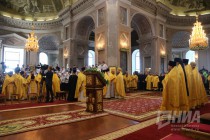 Служба в Храме Воскресения Христова в Арзамасе Нижегородской области