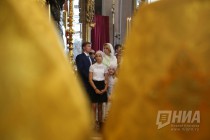 Служба в Храме Воскресения Христова в Арзамасе Нижегородской области