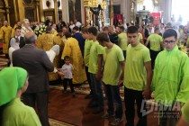 Служба в кафедральном соборе в честь Воскресения Христова в Арзамасе Нижегородской области