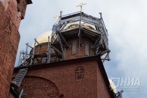 Старообрядческая Успенская церковь в Нижнем Новгороде в процессе реставрации