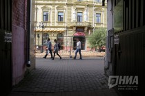 Ремонтные работы на ул. Большая Покровская в Нижнем Новгороде