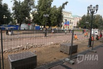 Ремонтные работы на ул. Большая Покровская в Нижнем Новгороде