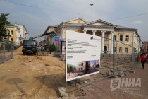 Ремонтные работы на ул. Большая Покровская в Нижнем Новгороде
