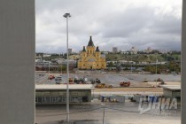 Вид со стадиона на Стрелку