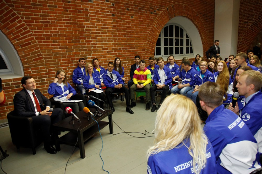 Глеб Никитин встретился с нижегородской делегацией Всемирного фестиваля молодежи и студентов
