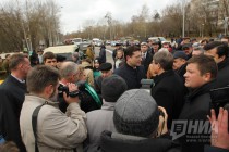 Открытие тестового движения по мосту в объезд Свято-Успенского мужского монастыря в Сарове