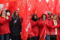 Митинг в честь 100-летия Революции на пл. Ленина в Нижнем Новгороде