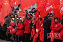 Митинг в честь 100-летия Революции на пл. Ленина в Нижнем Новгороде