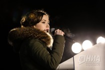 Создатель ютуб-канала Мари Говори Мария Чистякова с речью на встрече с Алексеем Навальным, приглашенная в качестве победителя видеоконкурса