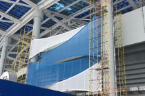 Монтаж фасадных мембран завершен на стадионе Нижний Новгород