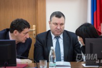 И.о. замгубернатора Нижегородской области Роман Антонов, главный федеральный инспектор по региону Александр Мурзин, первый заместитель главы администрации Нижнего Новгорода Наталия Казачкова