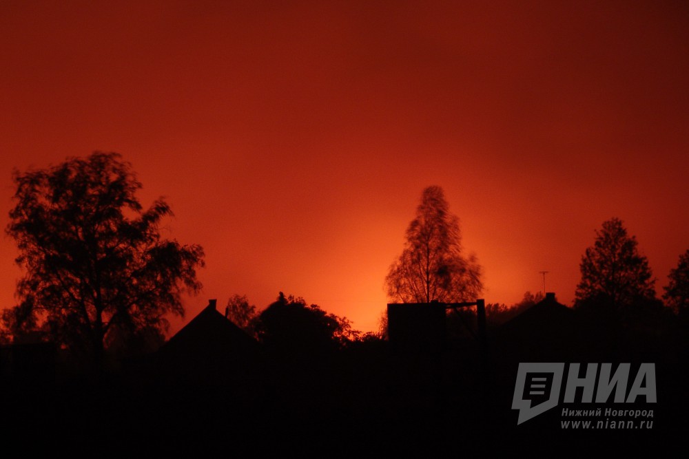 Автомобиль и дом сгорели в Арзамасском районе Нижегородской области  ночь на 20 янва
