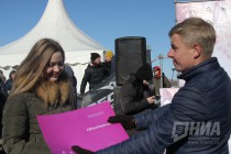 Рекорд России установили нижегородские мужчины на Чкаловской лестнице 8 марта