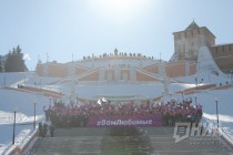 Рекорд России установили нижегородские мужчины на Чкаловской лестнице 8 марта