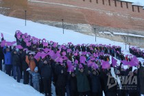 Рекорд России установили нижегородские мужчины на Чкаловской лестнице 8 марта