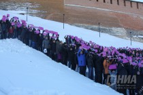 Рекорд России установили нижегородские мужчины на Чкаловской лестнице 8 марта