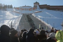 Рекорд России установили нижегородские мужчины на Чкаловской лестнице 8 марта