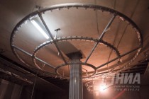 Осмотр строящейся станции метро Стрелка в Нижнем Новгороде