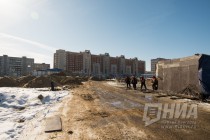 Осмотр строящейся станции метро Стрелка в Нижнем Новгороде