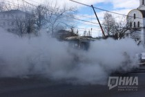Автобус сгорел на Зеленском съезде в Нижнем Новгороде