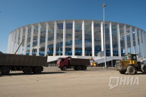 Строительная техника на территории