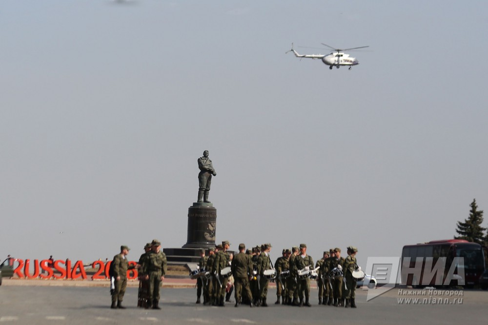 Первая репетиция парада в честь 73-летия Победы прошла в Нижнем Новгороде 17 апреля