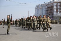 Первая репетиция парада в честь 73-летия Победы