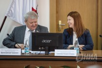 Заместители председателя Гордумы Дмитрий Краснов и Елизавета Солонченко