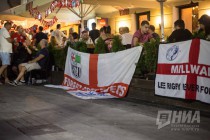 Фанаты Англии и Панамы после матча ЧМ в Нижнем Новгороде
