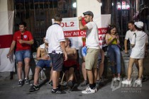Фанаты Англии и Панамы после матча ЧМ в Нижнем Новгороде