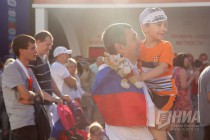 Фан-фест в Нижнем Новгороде во время матча Россия - Уругвай