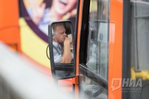 Пробка на Мызинский мост в Нижнем Новгороде утром 9 июля