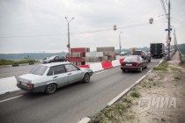Пробка на Мызинский мост в Нижнем Новгороде утром 9 июля