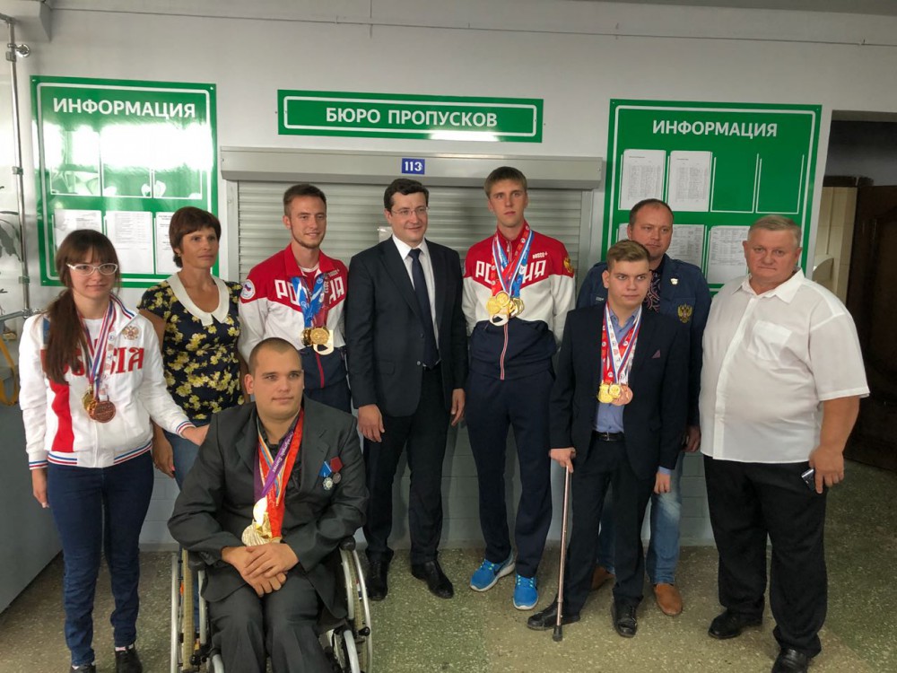 Глеб Никитин на встрече со спортсменами из Дзержинска